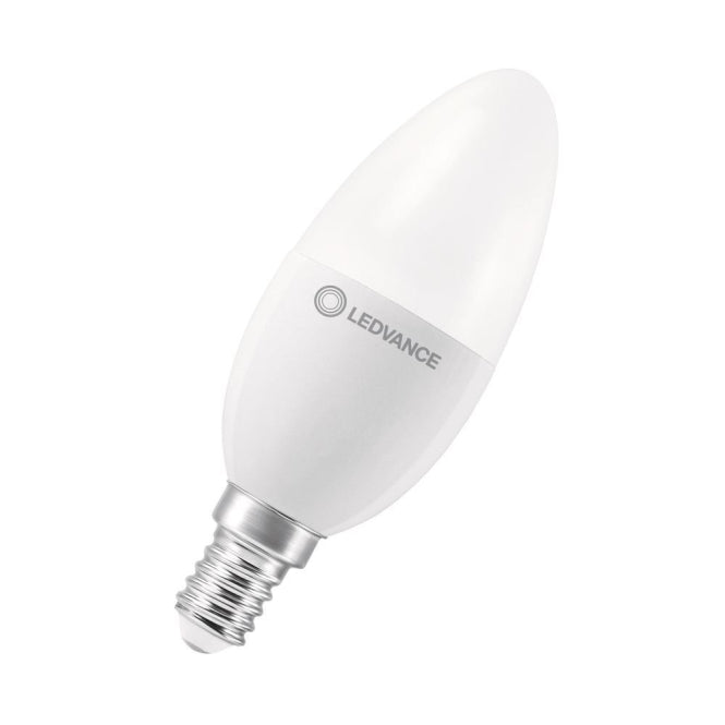 LEDV LED Kerze 4,9-40W/827 470lm E14 matt dimmbar 240° 25000h EEK F