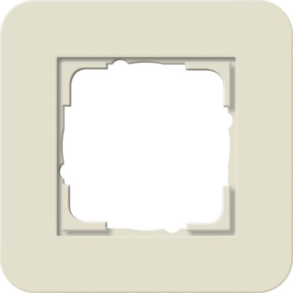 GIRA 0211417 Abdeckrahmen 1fach E3 Sand/Reinweiß glänzend Soft-Touch