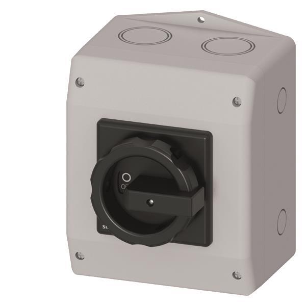 Siemens 3LD25651GP51 Hauptschalter 3p 63A 400V 22kW 1S+1Ö 1N-Klemme Isogekap.