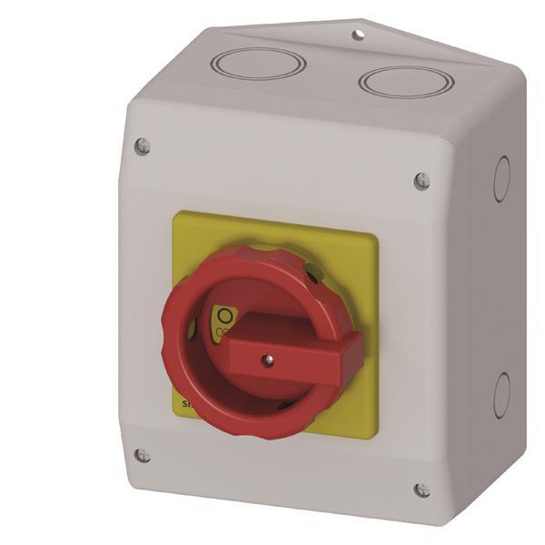 Siemens 3LD25651TC53 Not-Ausschalter 4p 63A 400V 22kW 1N-Klemme Isogekapselt