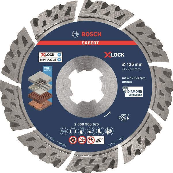 Bosch Diamant-Trennscheibe 125mm EXPERT Multi Material X-Lock 2608900670