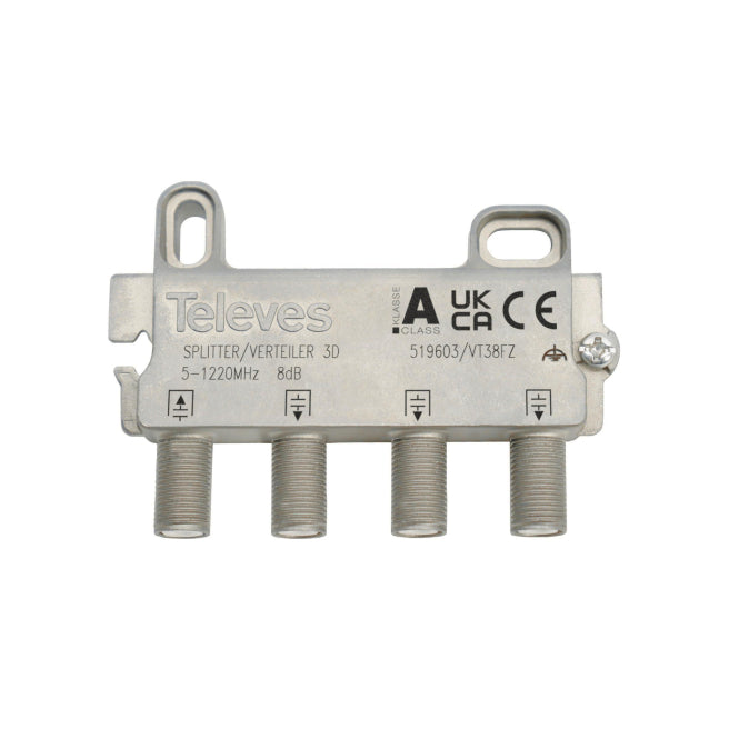 Televes 3-fach Verteiler VT38FZ 5-1218MHz VD: 8 dB 519603