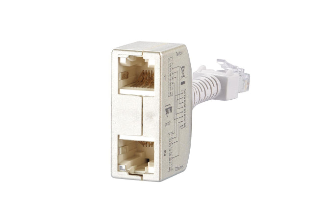 Metz Cable Sharing Adapter 130548-02-E ISDN/Ethernet Set=2 Stück PNP2