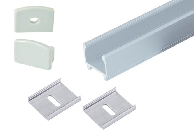 RUTEC Alu-Profil hoch 1St=2m B68415 18x23mm (f.Strips bis 18mm) inkl Zubehör