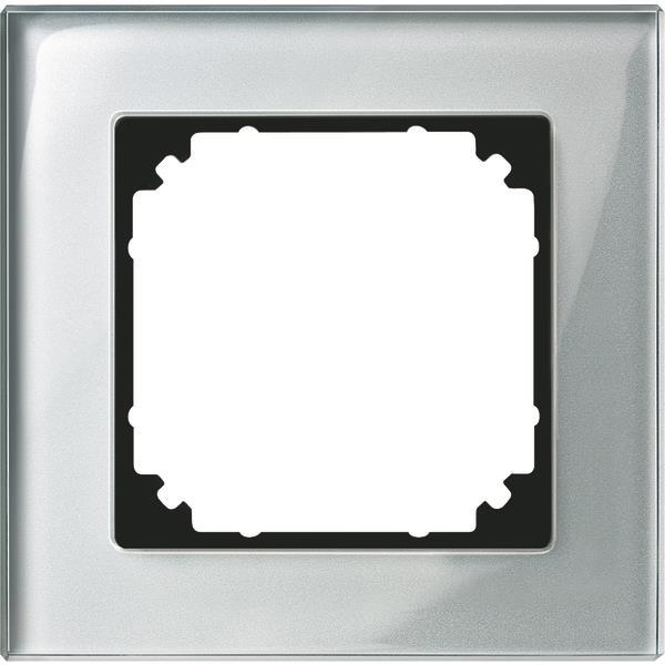 Merten M-PLAN-Echtglasrahmen 1f 489160 Diamantsilber