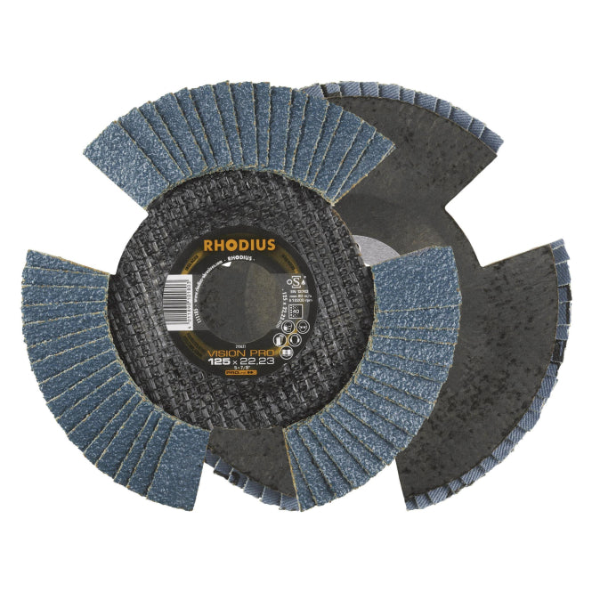 Rhodius Fächerschleifscheiben VISION PRO 125x22,23 K40 210631