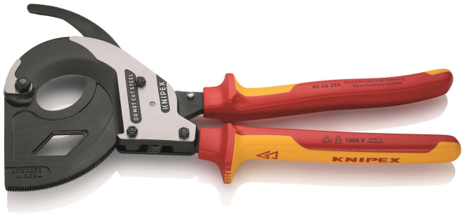 Knipex VDE-Kabelschneider 320mm 9536320 mit Ratsche 60Ømm/600qmm