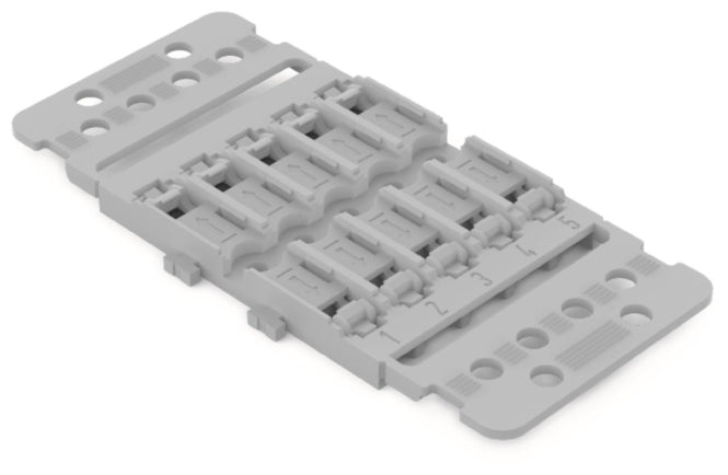 WAGO 221-2505 Befestigungsadapter mit Zugentlastung, 5-fach
