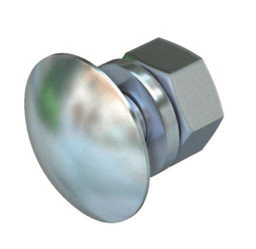 OBO FRS 10x25 F 8.8 Flachrundschraube m. ** Scheibe u.Mutter M10x25 St F 6407560