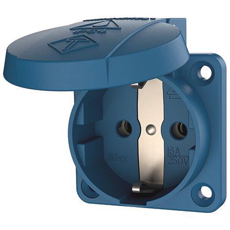 Mennekes 16A2P+E 230V SCHUKO 11031 Anbau-Steckdose blau