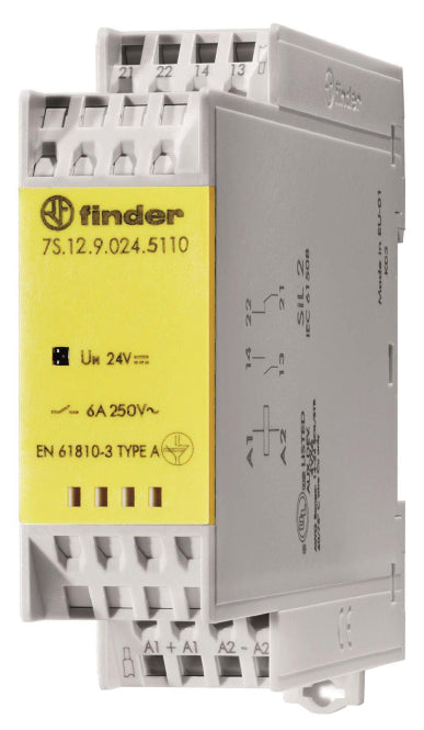 Finder Relaismodul 7S.12.9.024.5110 1S 1O 6A 24VDC