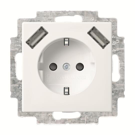 BJ Schuko/USB-Steckdose 20 EUCB2USB-914 Busch-Balance SI USB-Ladestation alpinws