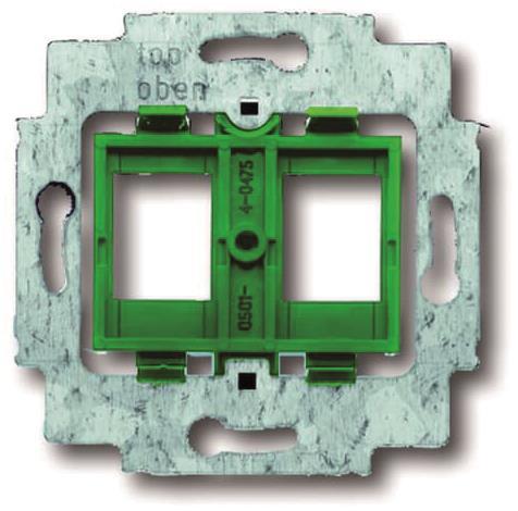 BJ UP Tragring mit grünem Sockel 1810 für 2 Modular Jack Einsätze