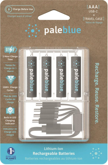 Paleblue Akku Li-Ion 1,5V Micro 150128 AAA USB-C 600mAh, 4er Blister 150128