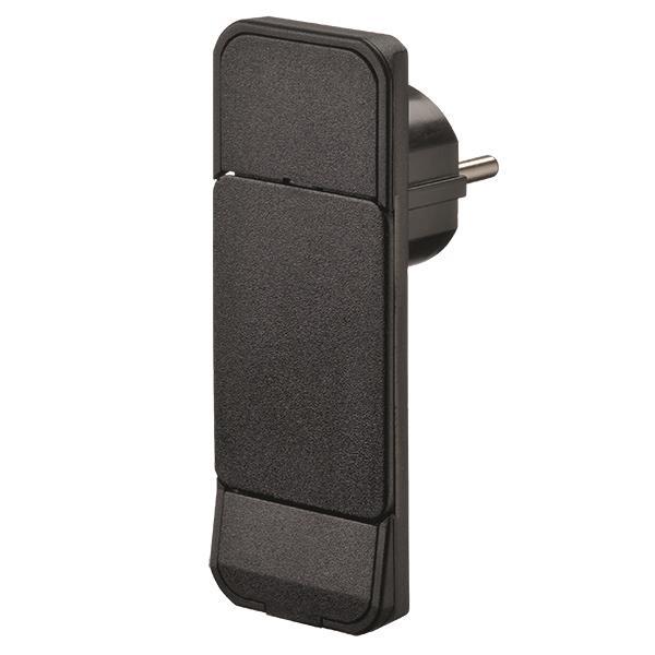 Bachmann Schutzkontaktstecker sw 933.008 Wiederanschließbar o.Leitung m. Hebel