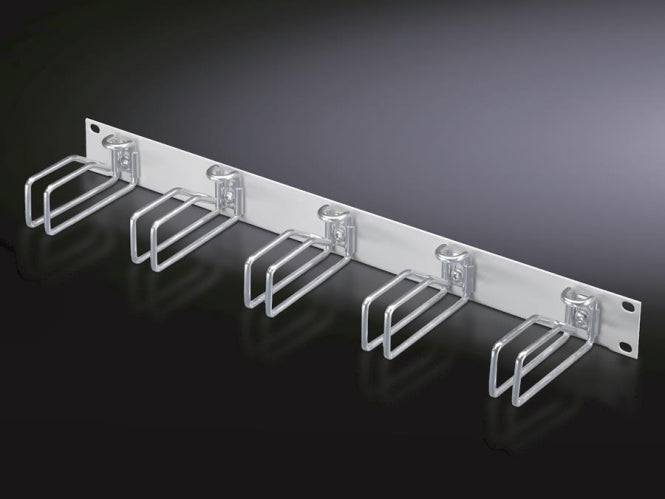 Rittal Rangierpanel RAL7035 DK 7257035 m.5 Kabelführungsbügeln 100x40mm
