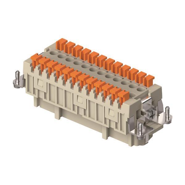 ILME Buchseneinsatz Gr.104.27 CSHF 24 24P+PE Silber SQUICH 16A 500V