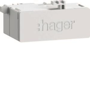 Hager RJ45-Buchse in ZZ45WAN2PP Patch/Patch 180° f.WAN IP20 Cat.6A