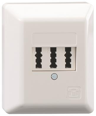 RB Telefondose TAE 3x6 NFN AP reinweiss 102 101 09