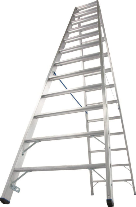 Krause Stufen-Doppelleiter Alu 2x12 Stufen 124784