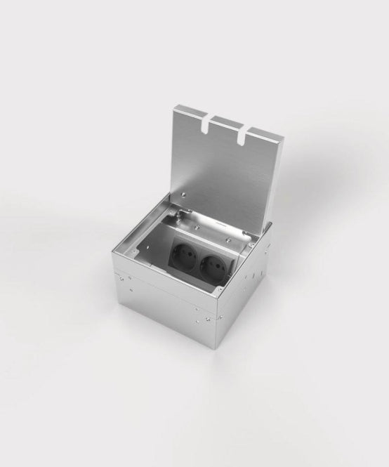 BS Bodensteckdose 8902B 2x 8902B-1-0 Schuko, belegbar 8902B-1-0