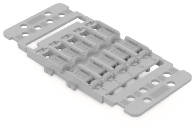 WAGO 221-2515 Befestigungsadapter mit Zugentlastung, 5-fach