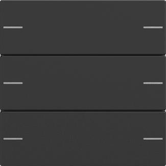 GIRA 5753005 Wippenset 3fach Tastsensor4 System 55 Schwarz matt (lackiert)