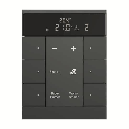 BJ SBS/U6.0.11-885 HVAC-Slave-Gerät,6fach BE schwarz matt