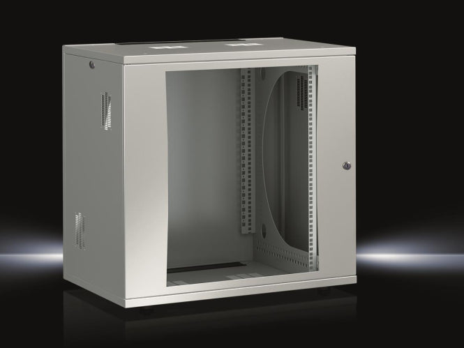 Rittal FlatBox 600x625x600mm DK 7507120 12HE 19z Montagerahmen vorne Sichttür
