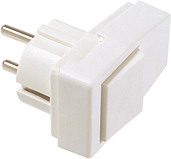 Bachmann Schukostecker Winkel 911.271 mit 2-pol Wippschalter weiß
