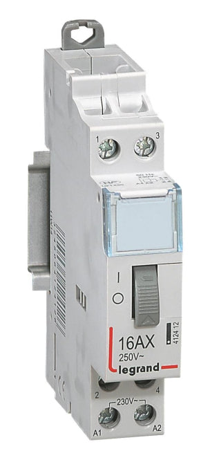 Legrand 412412 CX3 Fernschalter 2-polig 16A 250VAC mechan. AC 230V 2Schliesser