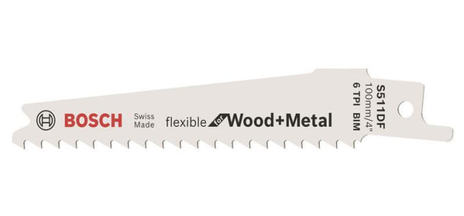 Bosch Säbelsägeblatt S 511 DF 2er-Set Flexible for Wood + Metal 2608657722