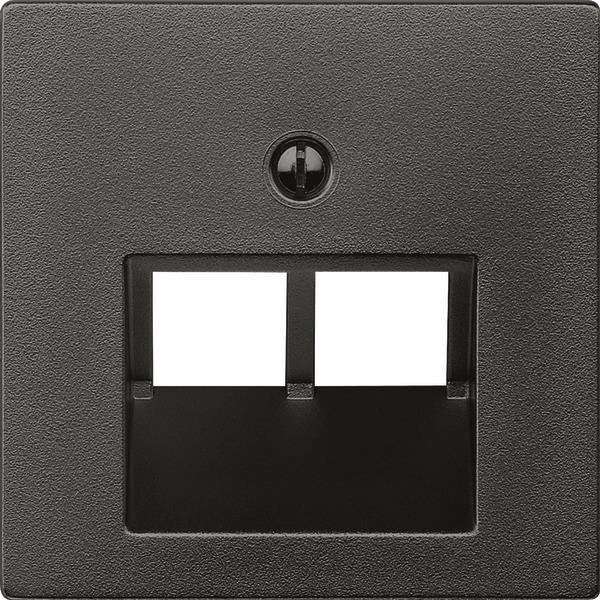 Merten Zentralplatte f.UAE 2fach 298014 anthrazit System M