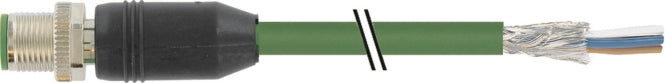 Murrelektronik M12 St 7700-14541-S7V0500 0° D-kod. fr.Ltg TPE SF/UTP C5e gn 5m