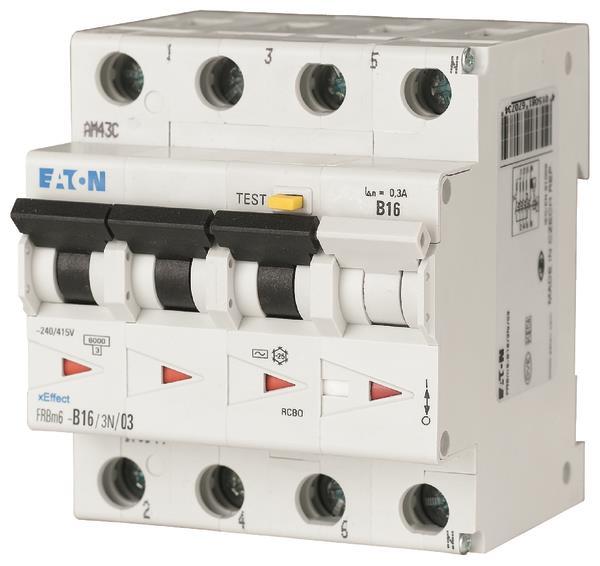 EATON FRBM6-C16/3N/003-A FI/LS 170999 16A 30mA LS-Kennlinie-C 3p+N FI-Char:A