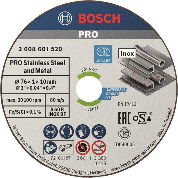 Bosch Trennscheiben 76x1x10mm 5 Stück Expert for Inox 2608601520
