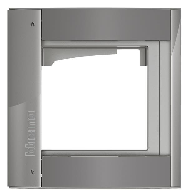 BTicino 350213 Abdeckrahmen 1M m.Träger f.Türstation SFERA Aluminium Allstreet