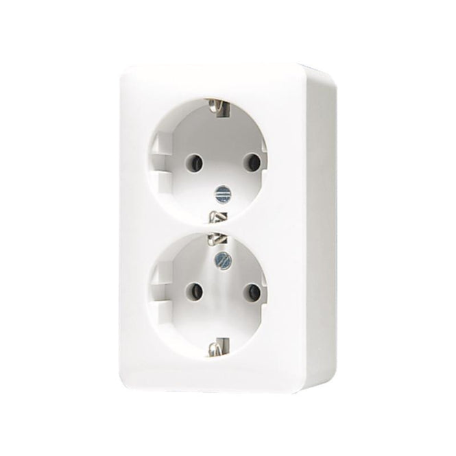 JG Schuko-Steckdose 6020AWW AP600 2-fach alpinweiss