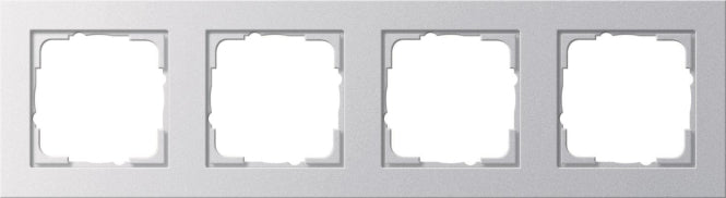GIRA 021425 Abdeckrahmen 4fach E2 Farbe Alu