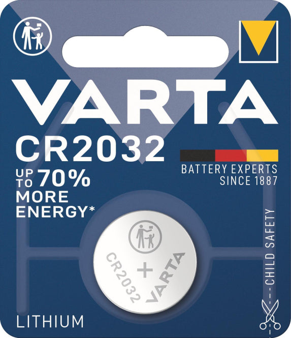 VARTA Electronic Lithium CR2032 3,0V 230mAh 06032101401 *Blister a 1 St.