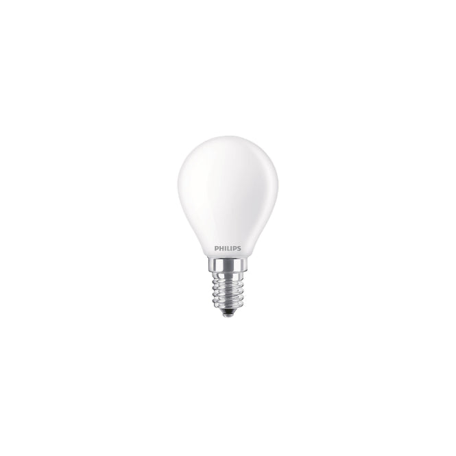PHIL CorePro LEDluster 4,3-40W/827 Tropfen E14 470lm Glas matt EEK F