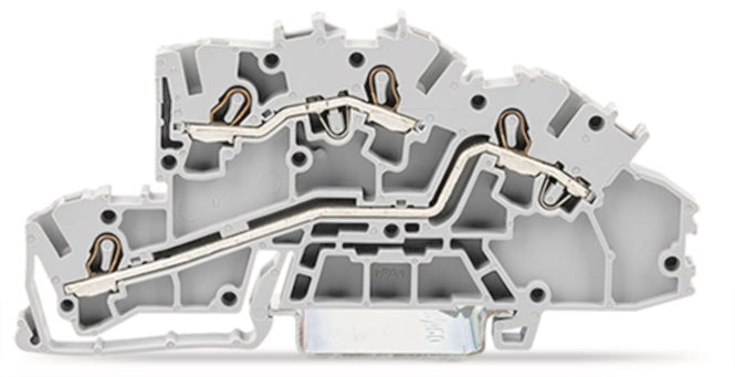 WAGO 2003-7642 Installationsetagen- klemme,L/L,Push-in CAGE CLAMP ,grau