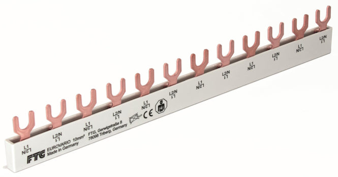 FTG Gabel E12 2p 210mm 10qmm ES21210 Sammelschiene Eurovario f.Legr Hager FUG