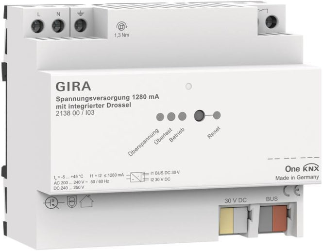 GIRA 213800 Spannungsversorgung 1280mA Drossel OneKNX REG