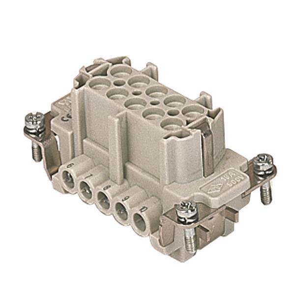ILME Buchseneinsatz Gr.57.27 CNEF 10 T 10P+PE Silber Schraubanschluss 16A 500V