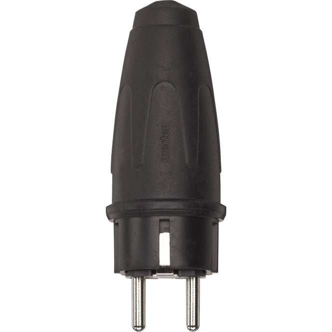 Merten Gummi-SCHUKO-Stecker 122151 schwarz