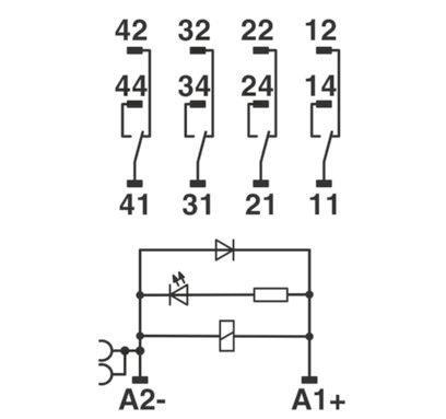 Phoenix 2903308 RIF-2-RPT-LDP-24DC/4X21 Relaismodul 4We 31mm
