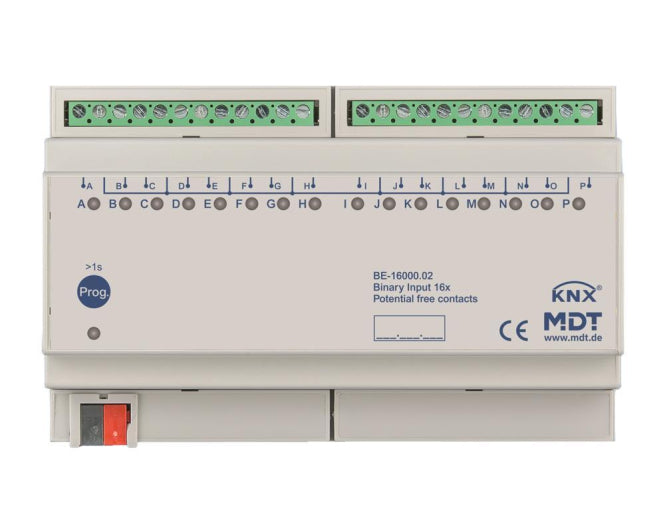 MDT Binäreingang 16-fach 8TE REG Ausführung potentialfrei BE-16000.02