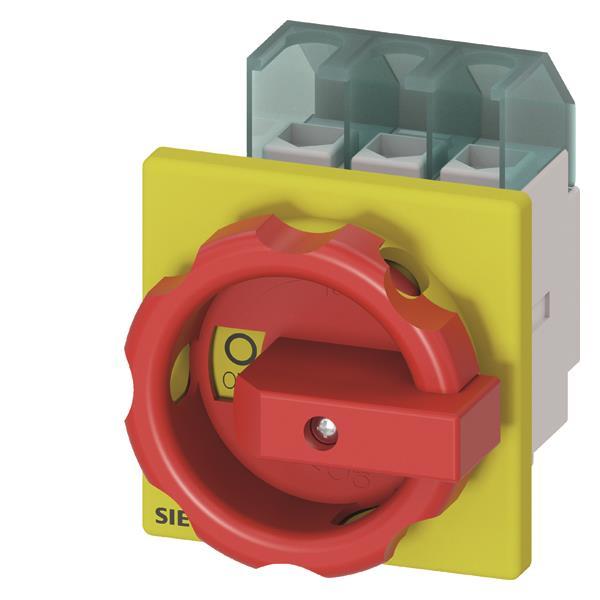 Siemens 3LD21030TK53 Not-Ausschalter 3p 25A 400V 9,5kW Frontbef. 4lochbef.