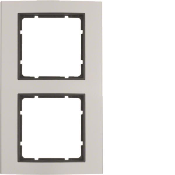 BER B3 Rahmen 10123004 2fach Aluminium/anthrazit